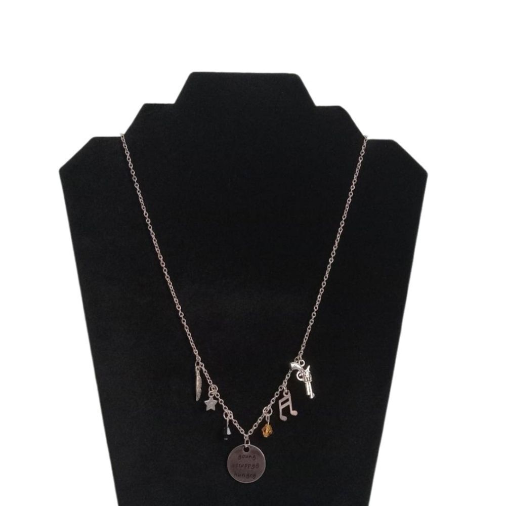 Hamilton Silver Toned Young Scrappy and Happy Musical Charms Pendant Necklace